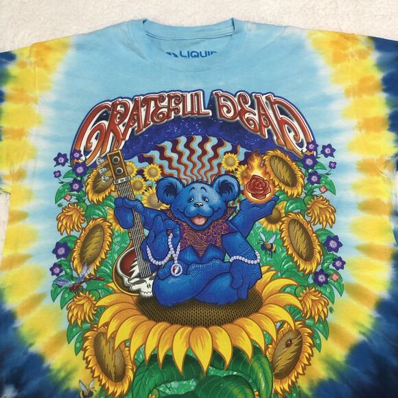 Grateful Dead 2006 Inspiration Tie Dye Shirt Size M Liquid Blue Y2K Festival - Picture 2 of 11